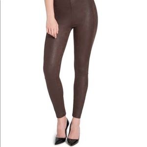 Lysse Buffed Faux Suede Legging, Chestnut